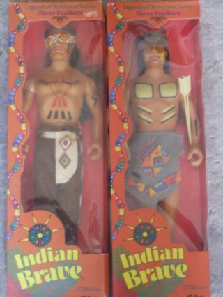Vintage Toys Totsy Indian Doll Native American Brave 12 " Doll Totsy Old Toys