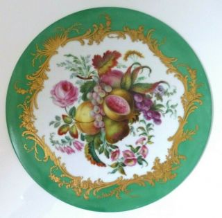 Large Antique 19th Century Sevres Style Porcelain Plaque – Fruit / Flora