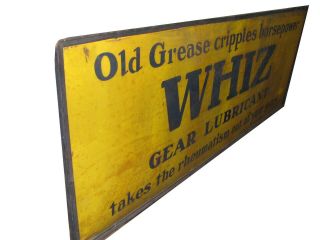 RARE HUGE 8ft 1930s WHIZ Automobile Gear Lubricant Grease Sign 3 ' x 8 ' 3