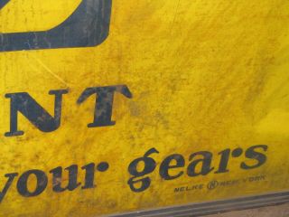 RARE HUGE 8ft 1930s WHIZ Automobile Gear Lubricant Grease Sign 3 ' x 8 ' 8