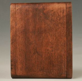 CHINESE WOOD JEWELRY BOX HAND - PAINTED BODHISATTVA OLD SPIRITUAL COLLEC GIFT M 5