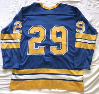 Vintage 1977 - 78 St.  Louis Blues game worn gamer hockey jersey Doug Grant 29 5