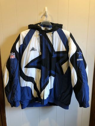 Rare Retro Vintage Dallas Cowboys Apex One Pro Line Big Star Jacket Xl Starter