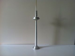 Vintage German Tv Tower 70s Hamburg Metal Aluminium German 30,  5 Inch High