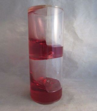 Vintage Red Gel " Hour Glass ",  Lava " Lamp " Thing