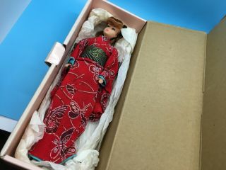 1986 Maba Vintage Style Ponytail Barbie Doll Redhead In Kimono Japan Pb