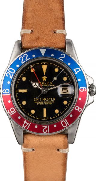 Vintage Rolex Gmt Master Ref.  1675 Stainless Steel Pcg Case 1963