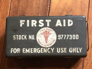 Wwii Us Army First Aid Kit,  Metal Box