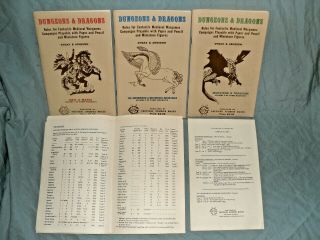 TSR ' s - DUNGEONS & DRAGONS WOODGRAIN BOXED SET FROM 1975 (ULTRA RARE) 3