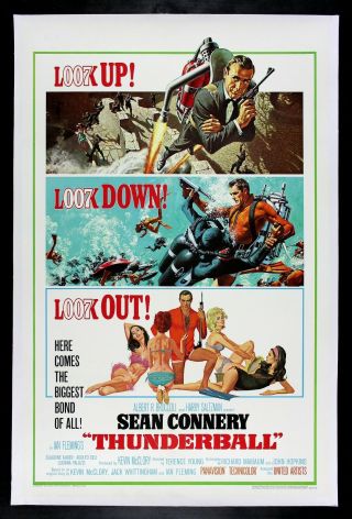 Thunderball ✯ Cinemasterpieces 1965 James Bond 007 Vintage Movie Poster