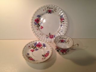 Royal Albert Poppy August Pattern Teacup Set Made In England