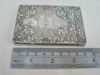 Sterling Silver Card Case By Taylor & Perry Birmingham 1829. 5