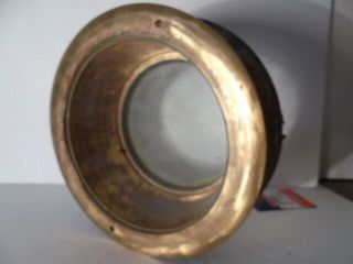 Antique Ships Solid Bronze 8” Porthole Window with Rare Adjustable Flange Ring 3