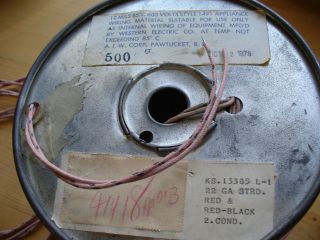 Vintage Western Electric 22GA KS13385L - 1 1M Natural Tone RCA Interconnect Cables 3