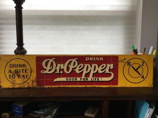 Vintage Dr.  Pepper Tin Sign