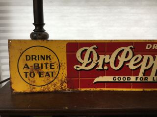 Vintage Dr.  Pepper Tin Sign 2
