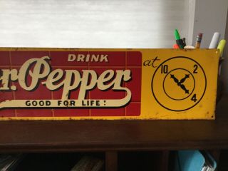 Vintage Dr.  Pepper Tin Sign 3