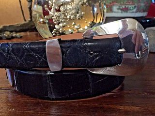 Vintage Randel Moore Santa Fe James Reid Style Sterling Silver Belt Buckle Set