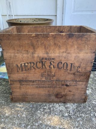 Merck And Co Wooden Box