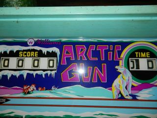 RARE Vintage Williams Arctic Gun Coin Operated Arcade Game 9