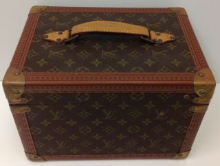 Vintage LOUIS VUITTON Monogram Boite Flacons Beauty Train Trunk Case 3