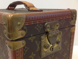 Vintage LOUIS VUITTON Monogram Boite Flacons Beauty Train Trunk Case 7