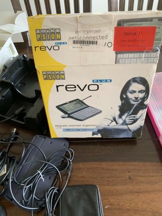 2x Vintage Psion Revo Plus Palmtop Computer Boxed 6