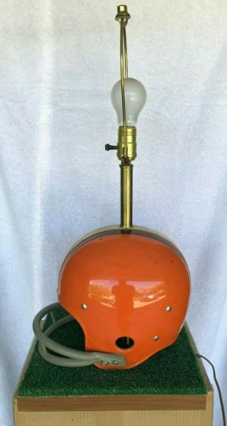Vintage 1970’s Cleveland Browns Football Helmet Lamp Riddell Kra - Lite