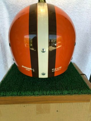 Vintage 1970’s Cleveland Browns Football Helmet Lamp Riddell KRA - Lite 8