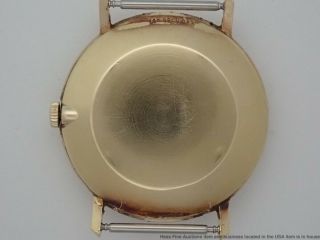 1950s Vintage Omega 694041 14k Gold Mens 600cal 17j Watch Signed Swiss 2
