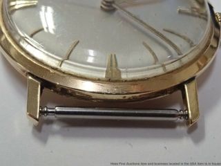 1950s Vintage Omega 694041 14k Gold Mens 600cal 17j Watch Signed Swiss 7