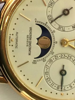 RARE VACHERON CONSTANTIN PATRIMONY MOON PHASE 18K GOLD 8