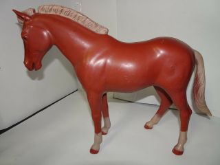 Vintage 1967 Louis Marx & Co.  Inc.  Johnny West Red Chestnut Poncho Pony Horse