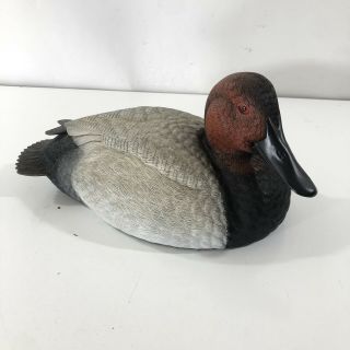 Jules Bouillet Numbered Limited Edition Red Head White Duck Decoy 1995 1992