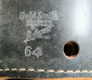 Early Black Leather Wing Back Goldsmith 64 Football Helmet Old Vtg Antique 2
