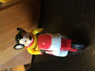 Vtg Mighty Mouse Terry Toons Plastic Pull Back Motor Cycle Hong Kong RARE 3