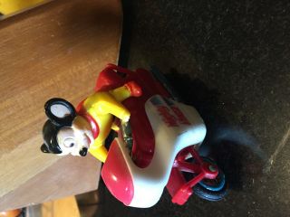 Vtg Mighty Mouse Terry Toons Plastic Pull Back Motor Cycle Hong Kong RARE 4