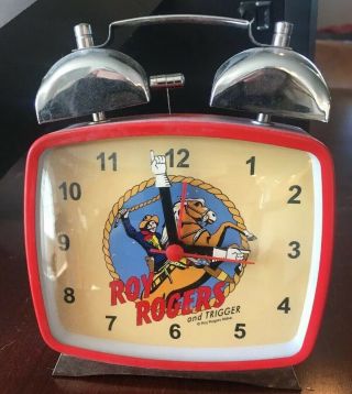 Vintage Roy Roger And Trigger Bell Alarm Clock