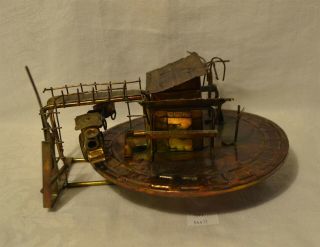 Lmas Copper Art Wind Up Musical Train Plays Take Me Home,  Country Roads