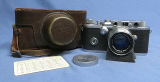 Vintage Tower 3 35mm Rangefinder Camera W/50mm F2 Nikkor Lens & Case Read