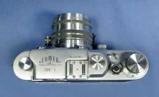 Vintage Tower 3 35mm Rangefinder Camera w/50mm f2 Nikkor Lens & Case READ 4