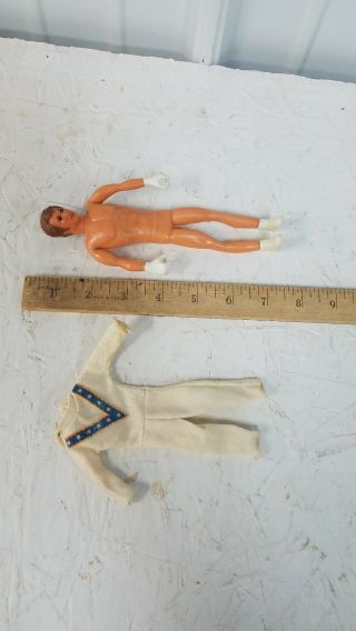 Vintage 1972 Ideal Evel Knievel Action Figure Bendy Doll W/ Jumpsuit 1 7 "