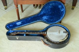 Vintage Gibson Mastertone Tenor Banjo with Grover Tuning Pegs & case 2