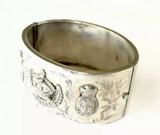 Antique Queen Victoria Jubilee Silver Bracelet Bangle Hallmarked Birmingham 1886