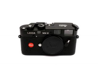 Very,  Rare Leica M4 - 2 35mm Film Black Camera Body,  Red Dot Logo w/ Box 2