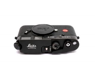 Very,  Rare Leica M4 - 2 35mm Film Black Camera Body,  Red Dot Logo w/ Box 4