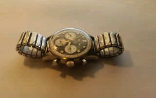 Wakmann Incabloc Triple Date Chronograph 71.  1309.  70 Wristwatch,  rare 17 Jewels 3