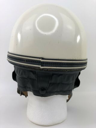 1950 ' s Vintage AGV Valenza Retro Scooter Motorcycle Helmet White LARGE Italy 4