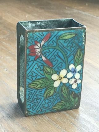 Old Chinese Cloisonné Vesta Case Box PRICE 3