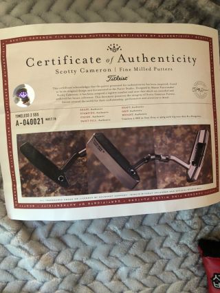 Scotty Cameron Timeless 2 sss RARE carbon & blacked out edition.  2 tour dots. 12